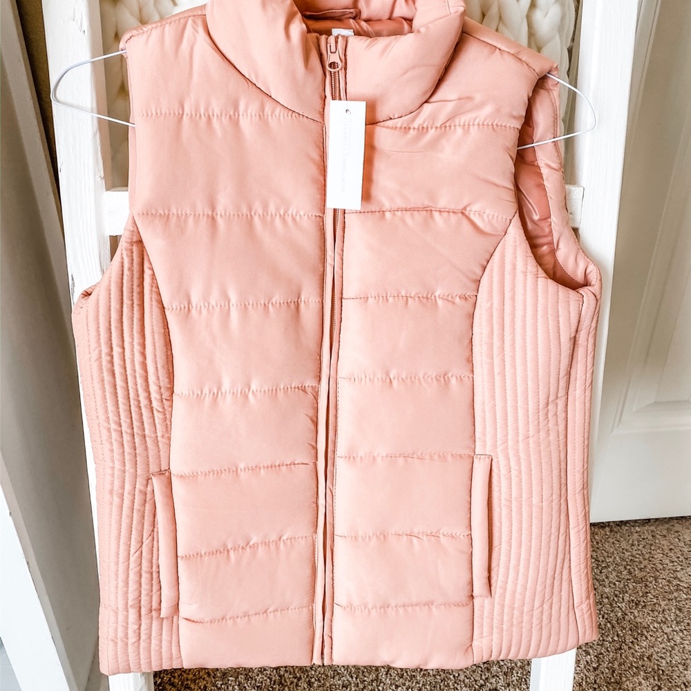 New York & Company Pink Puffer Vest